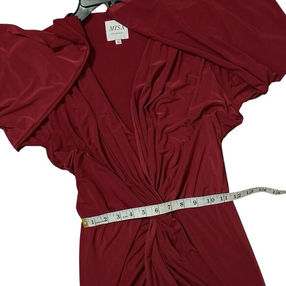 MISA LOS ANGELES Bell Sleeve Twist Front Teget Mini Dress - Picture 9 of 15